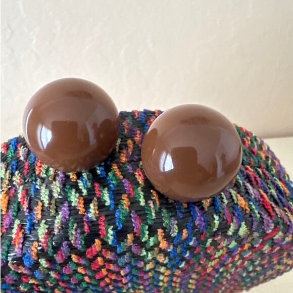 Handbag Republic Herringbone Moon Clutch Multicolor Small Crossbody NWT - Picture 5 of 9